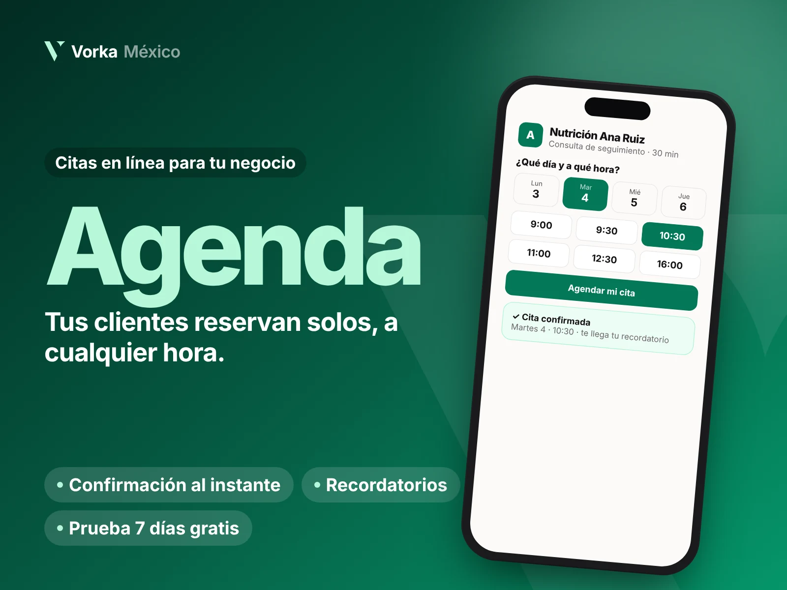 Portada de Agenda · plan mensual