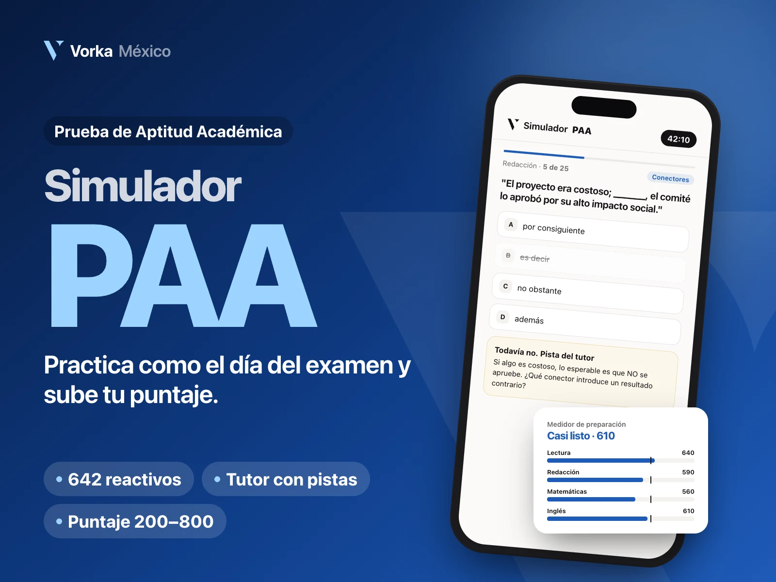 Portada de Simulador PAA · Práctica ilimitada